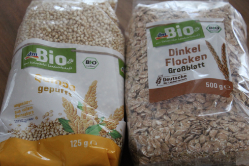 23 Müsli selbst mischen dm Bio Dinkel Quinoa