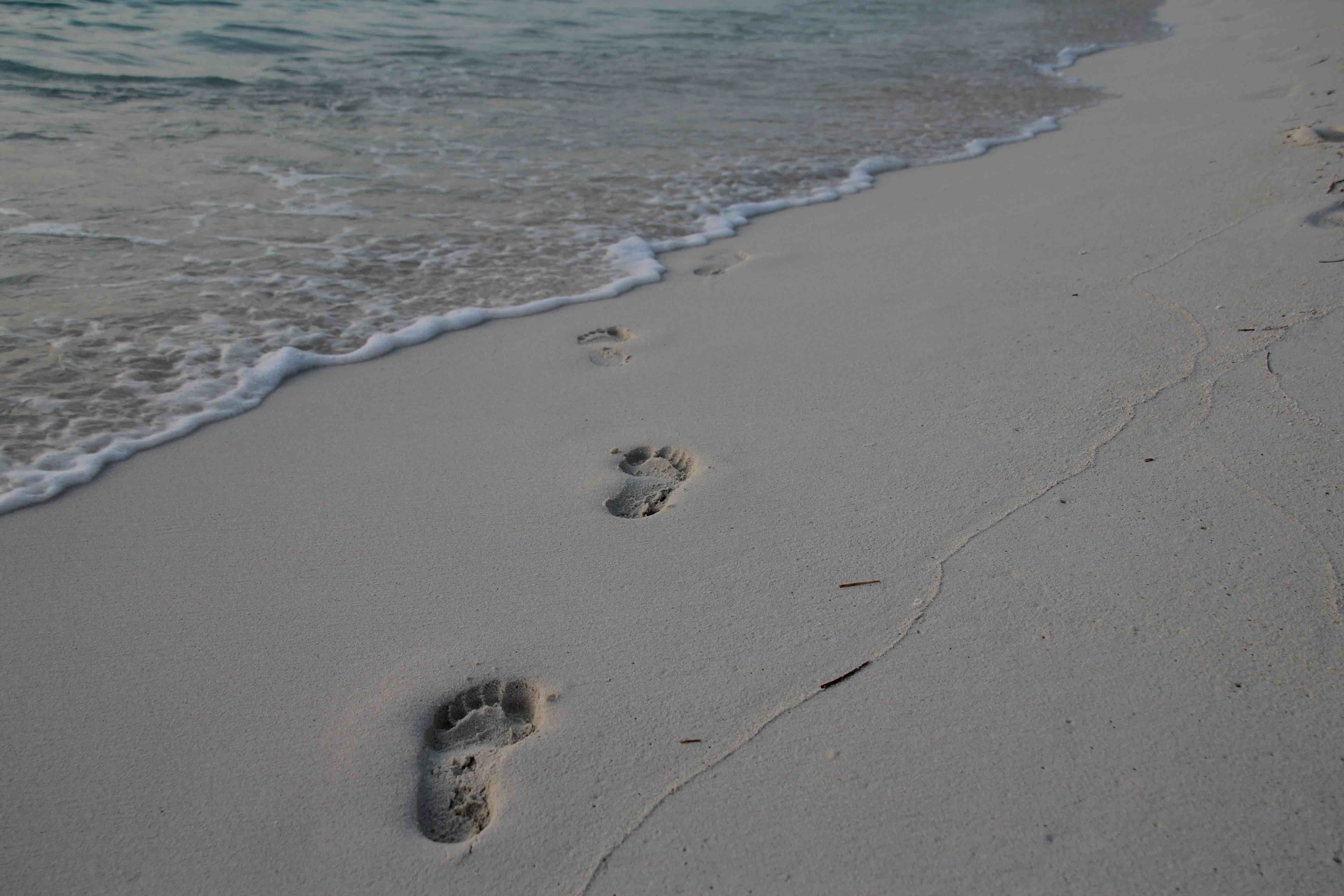 Füße Fußabdrücke Sommer Wärme Meer