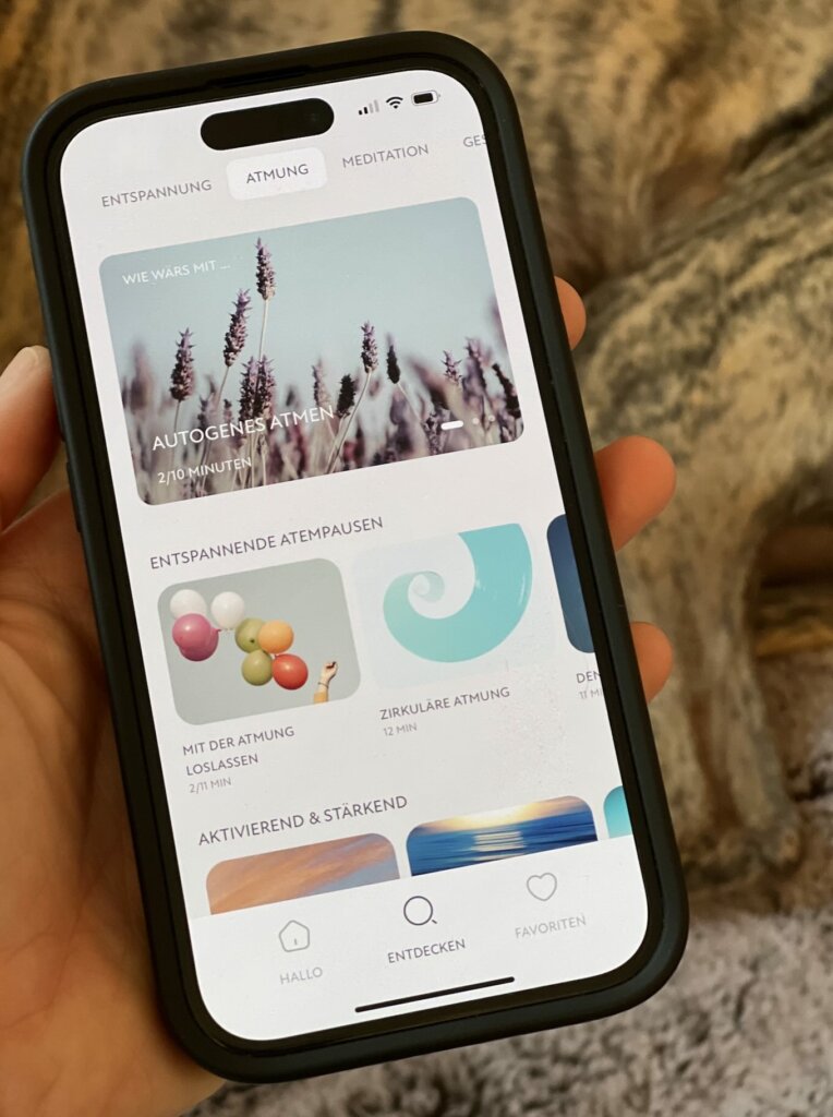 Entspannungs App Atmung Atem Atmen Übungen